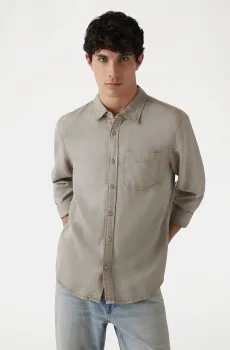 Мужская бежевая рубашка Бежевый S Guess M5RH12.WDX72;F9IS