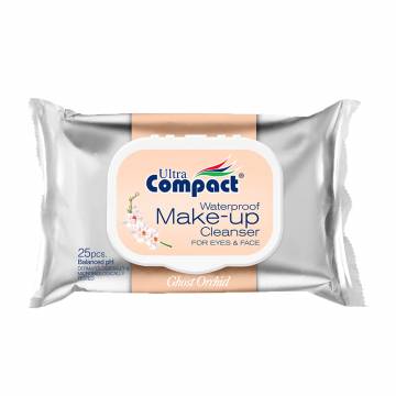 Салфетки для снятия макияжа Ultra Compact Make-Up Waterproof с клапаном, 25 шт Салфетки для снятия макияжа Ultra Compact Make-Up Waterproof с клапаном, 25 шт