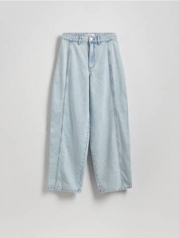 Reserved - Джинси wide leg з прошиванням - синій - YR246-05J Reserved - Джинси wide leg з прошиванням - синій - YR246-05J
