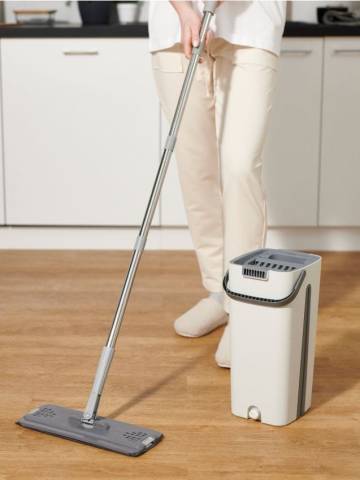 Швабра з відром - білий