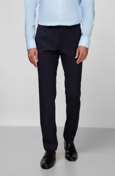 Мужские темно-синие шерстяные брюки Синий 94 BOSS 50318499;401