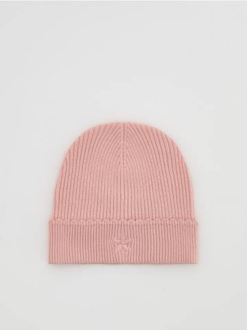 Reserved - Трикотажний капелюх з віскози - пастельний рожевий - 434GS-03X