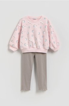 Reserved - Бавовняний комплект - пастельний рожевий - 980KB-03X