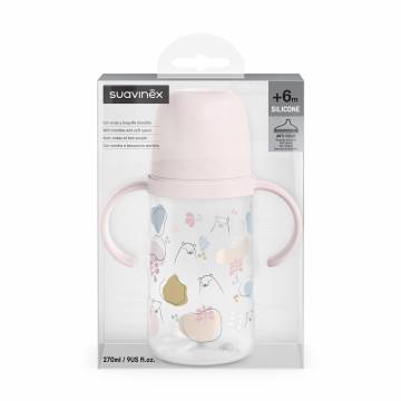 Поильник-непроливайка Suavinex Bear Family с силиконовым носиком, розовая, от 6 месяцев, 270 мл (308678) Поильник-непроливайка Suavinex Bear Family с силиконовым носиком, розовая, от 6 месяцев, 270 мл (308678)