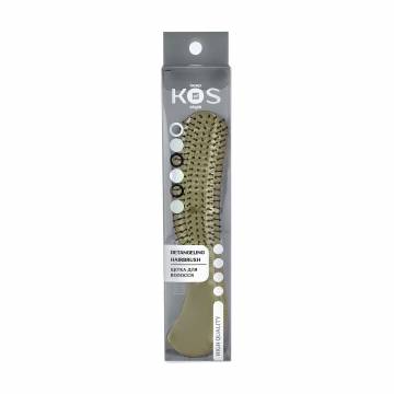 Щетка для волос K.O.S непродуваемая, полупрозрачная, зеленая, 1 шт Щетка для волос K.O.S непродуваемая, полупрозрачная, зеленая, 1 шт