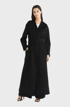 Женское черное шерстяное пальто DOUBLE FACED Черный 40 Calvin Klein K20K205905