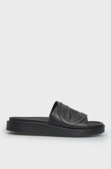 Женские черные слайдеры SA-SLIDE D OVAL Черный 39 Diesel Y03300 PS064