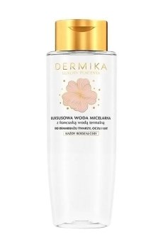 Мицеллярная вода для демакияжа лица, глаз и губ Dermika Luxury Placenta с французской термальной водой, 400 мл