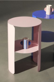 Металевий Столик - рожевий