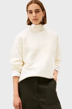 Женский белый шерстяной гольф FAIRISLE Белый M Tommy Hilfiger WW0WW47645