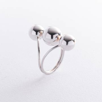 Серебряное кольцо "Шарики" 11930 Серебряное кольцо "Шарики" 11930