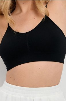 Безшовний топ-бралет - чорний