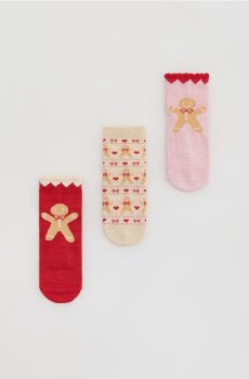 Reserved - Антиковзні шкарпетки, набір із 3 пар - різнобарвний - 848GX-MLC