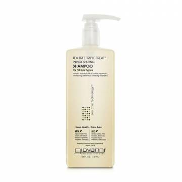 Энергетический шампунь Giovanni Tea Tree Triple Treat Shampoo для всех типов волос, с чайным деревом, 710 мл Энергетический шампунь Giovanni Tea Tree Triple Treat Shampoo для всех типов волос, с чайным деревом, 710 мл
