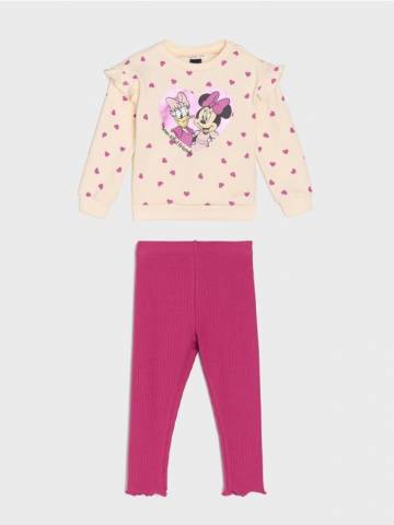 Трикотажний комплект Minnie Mouse - кремовий