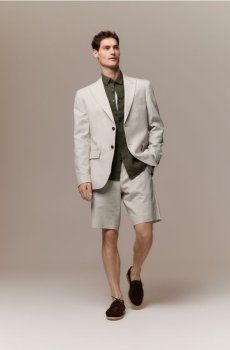 Reserved - Костюмні шорти з льоном - бежевий - 8527H-08M