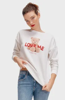 Женский белый свитшот Love me Белый XL SPRINGFIELD 1089731