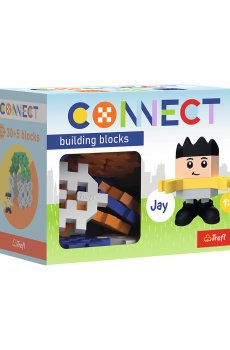 Детский конструктор Trefl Connect с игровой фигуркой Jay от 4 лет, 35 деталей (62006)