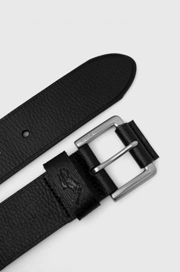 Кожаный ремень Polo Ralph Lauren Мужской цвет чёрный Кожаный ремень Polo Ralph Lauren Мужской цвет чёрный