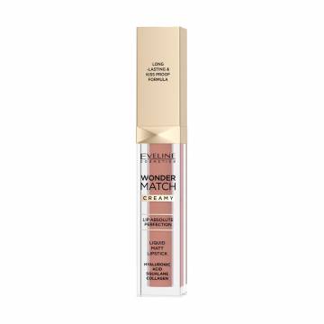 Матовая жидкая помада для губ Eveline Cosmetics Wonder Match Creamy Liquid Matt Lipstick 03 Simple Nude, 6.8 мл Матовая жидкая помада для губ Eveline Cosmetics Wonder Match Creamy Liquid Matt Lipstick 03 Simple Nude, 6.8 мл