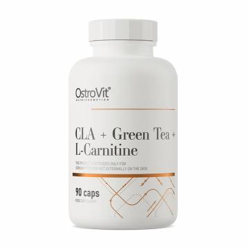Зеленый чай + L-карнитин OstroVit CLA + Green Tea + L-Карнитин CLA, 90 капсул Зеленый чай + L-карнитин OstroVit CLA + Green Tea + L-Карнитин CLA, 90 капсул