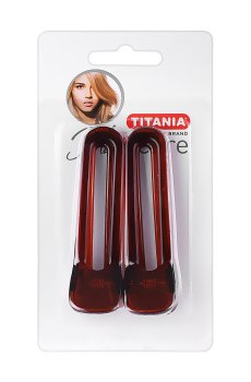 Набор заколок для волос Titania 8.5 см, коричневые, 2 шт (8025-8 B)