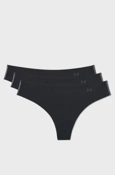 Женские черные трусики (3 шт) PS Thong Черный XS Under Armour 1325615-001