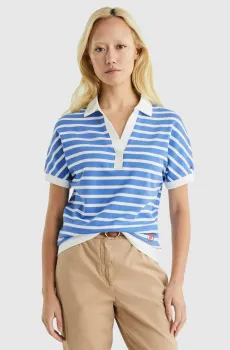 Женское поло в полоску RLX LYOCELL SMD POLO SS Разноцветный M Tommy Hilfiger WW0WW41889