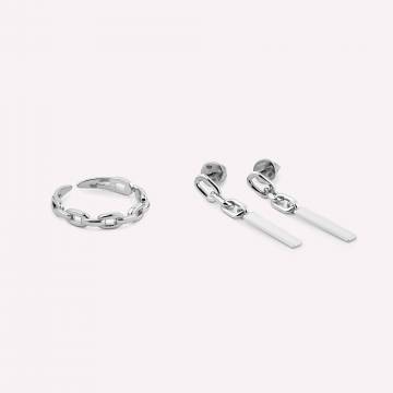 Серебряные серьги Minimal В-81 Серебряные серьги Minimal В-81