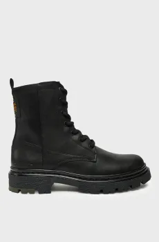 Женские черные кожаные ботинки Kafey Biker High W Черный 39 G-Star RAW D26643,01