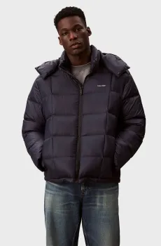 Мужской темно-синий пуховик NYLON QUILTED DETACHABLE Синий M Calvin Klein LV04RD508G