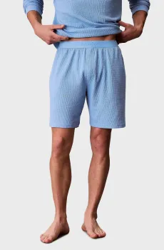 Мужские голубые шорты WAFFLE SLEEP Голубой M Calvin Klein LV00NM2908