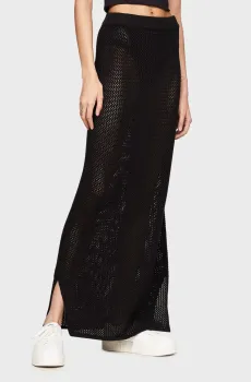 Женская черная юбка TJW  OPEN STITCH MAXI Черный XS Tommy Jeans DW0DW17878