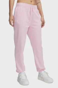 Женские розовые спортивные брюки UA Rival Terry Jogger Розовый S Under Armour 1382735-647