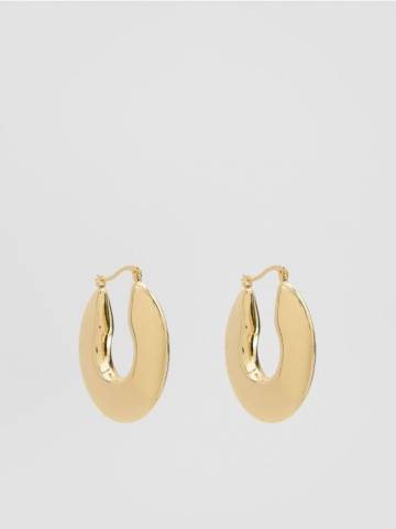 Reserved - Набір круглих сережок - золотий - 958CO-GLD