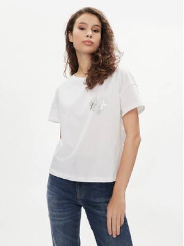 Liu Jo Футболка VA4156 JS923 Білий Relaxed Fit Liu Jo Футболка VA4156 JS923 Білий Relaxed Fit