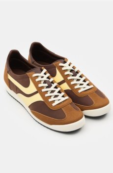 Низькі шнуровані кросівки - темно коричневий