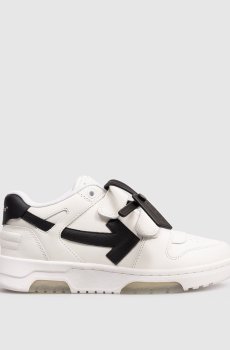 Детские белые кожаные кроссовки Out Of Office с логотипом