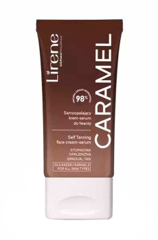 Уценка! Бронзирующая сыворотка для лица Lirene Glow Skin Perfect Tan Caramel, 50 мл