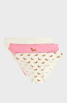 Женские трусики-слипы (3 шт) JACKIE Разноцветный L Etam 6556749