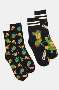 Шкарпетки, 2 пари Teenage Mutant Ninja Turtles - чорний