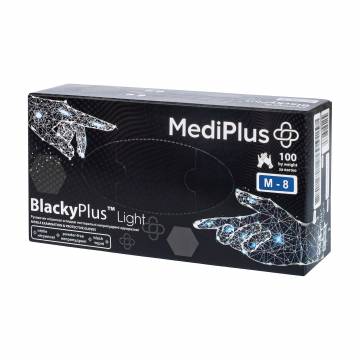 Перчатки нитриловые MediPlus NitryPlus Light нестерильные, черные, размер M, 100 шт