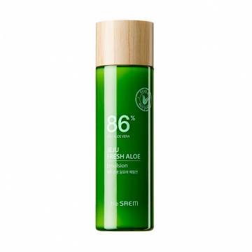 Увлажняющая эмульсия для лица The Saem Jeju Fresh Aloe Emulsion с алоэ вера, 155 мл Увлажняющая эмульсия для лица The Saem Jeju Fresh Aloe Emulsion с алоэ вера, 155 мл
