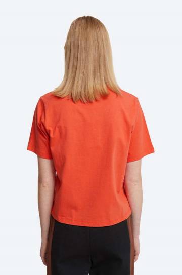 Хлопковая футболка Wood Wood Steffi T-Shirt x Fila цвет оранжевый 688376.B026-ORANGE Хлопковая футболка Wood Wood Steffi T-Shirt x Fila цвет оранжевый 688376.B026-ORANGE