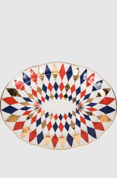 Белое фарфоровое сервировочное блюдо