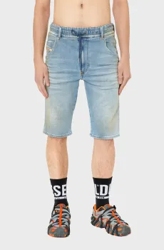 Мужские голубые джинсовые шорты D-KROOSHORT-Z-T Голубой 28 Diesel A09187 068CW