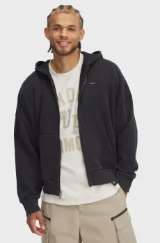 Мужское черное худи Icon HWT Fleece Wash FZ Черный S Under Armour 6000651-001