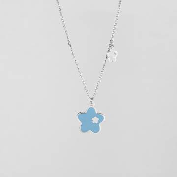 Серебряная подвеска Minimal 861178э-blue Серебряная подвеска Minimal 861178э-blue