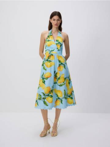 Reserved - Сукня з вирізом халтер - різнобарвний - 064GP-MLC