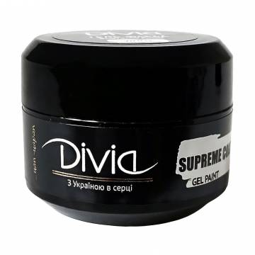 Гель-краска для ногтей Divia Supreme Color Gel Paint, GP02 Black, 5 г Гель-краска для ногтей Divia Supreme Color Gel Paint, GP02 Black, 5 г